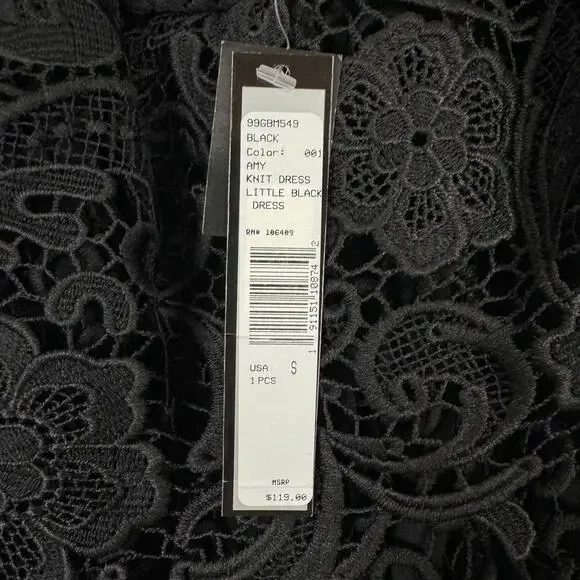 Tahari ASL NWT Amy Black Lace Off the Shoulder Cocktail Party Sheath Dress - Picture 8 of 12